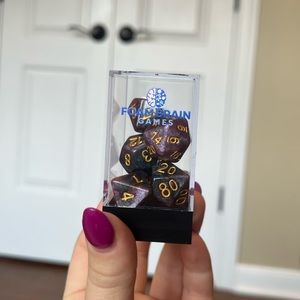 Foam brain games purple rolling dice